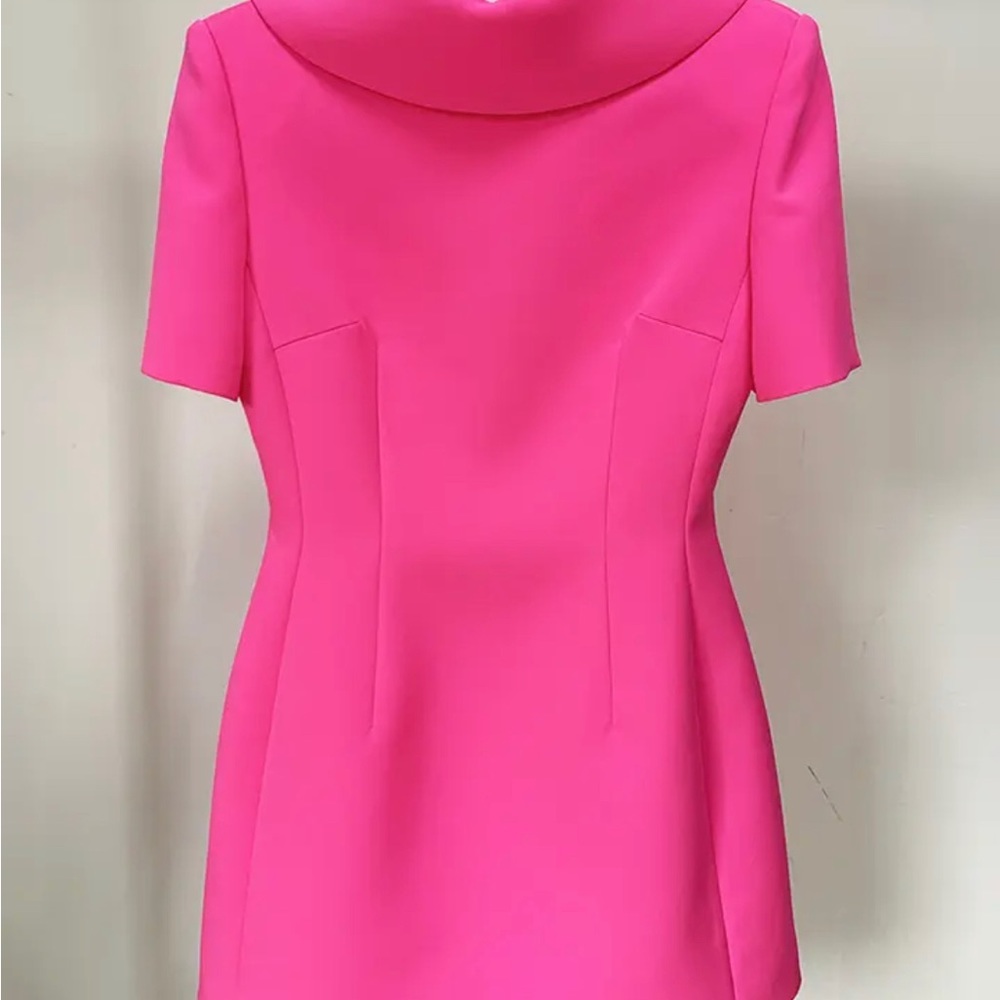 Pink bow mini dress